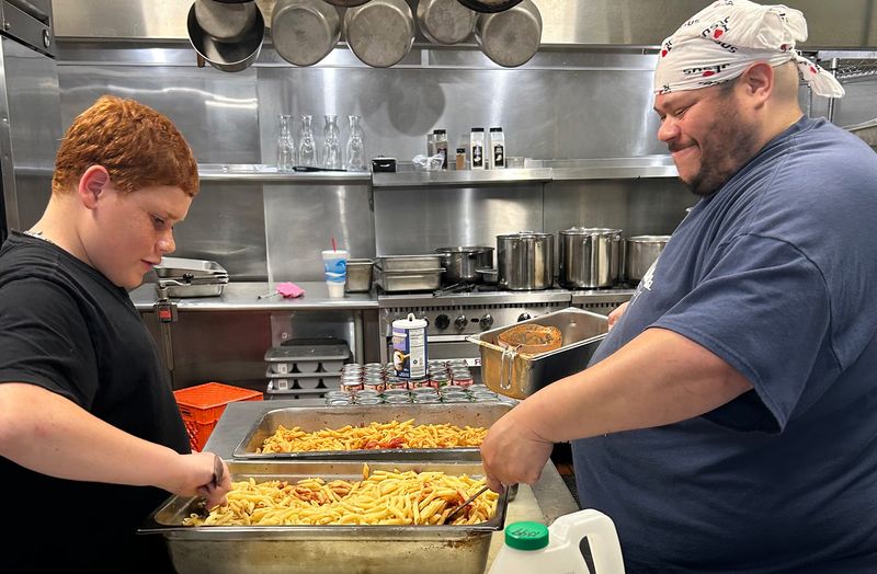 Volunteers at work